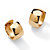 SETA JEWELRY 18k Gold over Sterling Silver Huggie-Style Hoop Lever-Back Earrings 5/8"-11 at Seta Jewelry