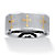 Cross Eternity Two-Tone Band in Stainless Steel and Gold Tone-11 at PalmBeach Jewelry