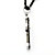 Cross Pendant and Rubber Necklace in Stainless Steel and Black Ion-Plated Stainless Steel 24"-27"-12 at PalmBeach Jewelry