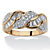 1.79 TCW Baguette Cut Cubic Zirconia 14k Yellow Gold over Sterling Silver Braided Ring-11 at PalmBeach Jewelry