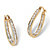 2.52 TCW Round Cubic Zirconia Inside-Out Hoop Earrings in Yellow Gold Tone (1")-11 at PalmBeach Jewelry