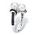 .79 TCW Midnight Blue Genuine Sapphire and Freshwater Pearl Platinum over Sterling Silver Ring-12 at PalmBeach Jewelry