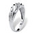 SETA JEWELRY Men's Diamond Accent Platinum over Sterling Silver Diagonal Swirl Wedding Band-12 at Seta Jewelry