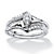 1/5 TCW Round Diamond Two-Piece Bridal Set in Platinum over .925 Sterling Silver-11 at PalmBeach Jewelry