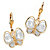 SETA JEWELRY 18k Gold-Plated Two-Tone Filigree Butterfly Drop Earrings-11 at Seta Jewelry