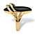 .16 TCW Genuine Onyx and Cubic Zirconia Ring Marquise Ring 18k Gold-Plated-12 at PalmBeach Jewelry