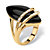 .16 TCW Genuine Onyx and Cubic Zirconia Ring Marquise Ring 18k Gold-Plated-15 at PalmBeach Jewelry