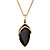 .15 TCW Marquise-Shaped Genuine Onyx and CZ Pendant Necklace 18k Gold-Plated 18"-11 at PalmBeach Jewelry