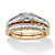 1/5 TCW Round Diamond Channel-Set Two-Piece Bridal Set in Gold-Plated Sterling Silver-11 at PalmBeach Jewelry