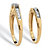 1/5 TCW Round Diamond Channel-Set Two-Piece Bridal Set in Gold-Plated Sterling Silver-12 at PalmBeach Jewelry