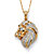 Diamond Accent 18k Gold over Sterling Silver Lion Pendant and Chain 18"-11 at PalmBeach Jewelry
