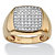 Men's 1/10 TCW Diamond 18k Gold over Sterling Silver Cluster Ring-11 at PalmBeach Jewelry