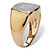 Men's 1/10 TCW Diamond 18k Gold over Sterling Silver Cluster Ring-12 at PalmBeach Jewelry