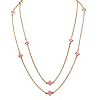 Related Item Princess-Cut Simulated Birthstone Station Necklace in Yellow Gold Tone 48