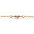 Princess-Cut Simulated Birthstone Station Necklace in Yellow Gold Tone 48"-12 at PalmBeach Jewelry