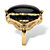 Genuine Black Onyx Gold-Plated Cabochon Pillow Ring-12 at PalmBeach Jewelry