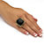 Genuine Black Onyx Gold-Plated Cabochon Pillow Ring-13 at PalmBeach Jewelry