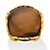 Cabochon-Shaped Genuine Tiger's Eye Gold-Plated Twisted Channel-Set Pillow Ring-11 at PalmBeach Jewelry