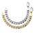 Men's 2 Piece Curb Link Bracelet Set in Yellow Gold Tone and Silvertone 9" (12mm)-11 at Direct Charge presents PalmBeach