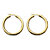 9.50 TCW Round Cubic Zirconia Yellow Gold-Plated Inside-Out Hoop Earrings (1 1/2")-12 at PalmBeach Jewelry