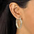 9.50 TCW Round Cubic Zirconia Yellow Gold-Plated Inside-Out Hoop Earrings (1 1/2")-13 at PalmBeach Jewelry