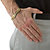 Men's .90 TCW Round Cubic Zirconia Gold-Plated I.D.-Style Bar-Link Bracelet 8"-14 at Direct Charge presents PalmBeach