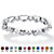 SETA JEWELRY Simulated Birthstone Interlocking Stackable Eternity Heart Ring in .925 Sterling Silver-104 at Seta Jewelry