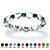 SETA JEWELRY Simulated Birthstone Interlocking Stackable Eternity Heart Ring in .925 Sterling Silver-105 at Seta Jewelry
