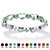 Simulated Birthstone Interlocking Stackable Eternity Heart Ring in .925 Sterling Silver-108 at PalmBeach Jewelry