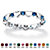 SETA JEWELRY Simulated Birthstone Interlocking Stackable Eternity Heart Ring in .925 Sterling Silver-109 at Seta Jewelry