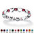 SETA JEWELRY Simulated Birthstone Interlocking Stackable Eternity Heart Ring in .925 Sterling Silver-110 at Seta Jewelry