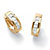 2.96 TCW Princess-Cut Cubic Zirconia Huggie-Hoop Earrings Gold-Plated (3/4")-11 at PalmBeach Jewelry