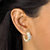 2.96 TCW Princess-Cut Cubic Zirconia Huggie-Hoop Earrings Gold-Plated (3/4")-13 at PalmBeach Jewelry