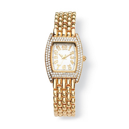Crystal Watch in Yellow Gold Tone 7 1/2" at Direct Charge presents PalmBeach