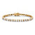 12.40 TCW Round and Princess-Cut Cubic Zirconia Gold-Plated Tennis Bracelet 7 1/4"-11 at PalmBeach Jewelry