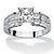 2.42 TCW Princess-Cut Cubic Zirconia 10k White Gold Engagement Anniversary Ring-11 at PalmBeach Jewelry