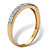 Diamond Accent Double Row Ring in Solid 10k Yellow Gold-12 at Direct Charge presents PalmBeach
