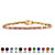 Emerald-Cut Simulated Birthstone Yellow Gold-Plated Tennis Bracelet-106 at PalmBeach Jewelry