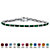 Emerald-Cut Simulated Birthstone Silvertone Tennis Bracelet 7.5"-105 at PalmBeach Jewelry