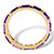 Baguette-Cut Simulated Birthstone Eternity Stack Ring Gold-Plated-12 at PalmBeach Jewelry