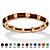 Baguette-Cut Simulated Birthstone Eternity Stack Ring Gold-Plated-101 at PalmBeach Jewelry