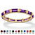 Baguette-Cut Simulated Birthstone Eternity Stack Ring Gold-Plated-102 at PalmBeach Jewelry