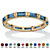 Baguette-Cut Simulated Birthstone Eternity Stack Ring Gold-Plated-103 at PalmBeach Jewelry