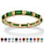 Baguette-Cut Simulated Birthstone Eternity Stack Ring Gold-Plated-105 at PalmBeach Jewelry