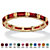 Baguette-Cut Simulated Birthstone Eternity Stack Ring Gold-Plated-107 at PalmBeach Jewelry