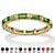Baguette-Cut Simulated Birthstone Eternity Stack Ring Gold-Plated-108 at PalmBeach Jewelry