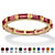 Baguette-Cut Simulated Birthstone Eternity Stack Ring Gold-Plated-110 at PalmBeach Jewelry