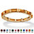 Baguette-Cut Simulated Birthstone Eternity Stack Ring Gold-Plated-111 at PalmBeach Jewelry