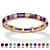Baguette-Cut Simulated Birthstone Eternity Stack Ring Gold-Plated-11 at PalmBeach Jewelry
