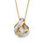 Diamond Accent Swirled Pendant Necklace in 18k Gold over Sterling Silver-11 at Direct Charge presents PalmBeach